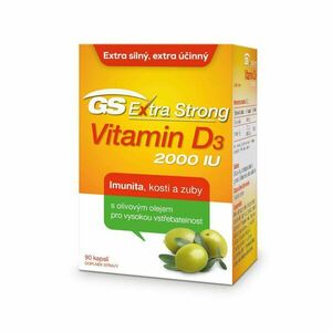 GS Extra Strong Vitamin D3 2000 IU 90 kapslí obraz