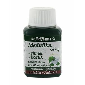 Medpharma Meduňka 50 mg + Chmel + Kozlík 37 tablet obraz