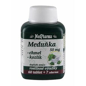 Medpharma Meduňka 50 mg + Chmel + Kozlík 67 tablet obraz