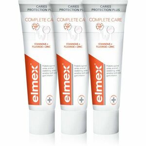 Elmex Caries Protection Complete Care osvěžující zubní pasta pro kompletní ochranu zubů 3x75 ml obraz