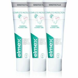 Elmex Sensitive Plus Complete Protection posilující zubní pasta 3x75 ml obraz