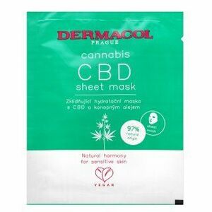 Dermacol Cannabis plátýnková maska CBD Sheet Mask obraz