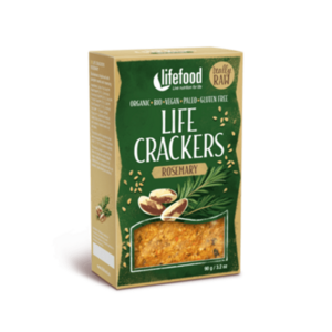 LIFEFOOD Life crackers rozmarýnové RAW BIO 90 g obraz