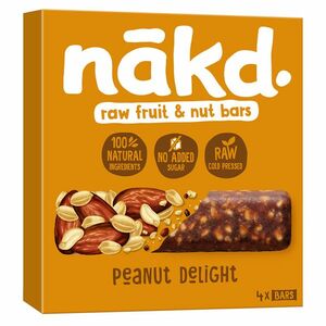 NAKD Peanut delight raw tyčinky z ovoce a arašídů 4 x 35 g obraz