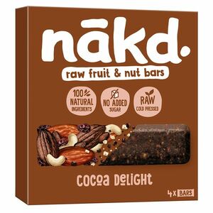 NAKD Cocoa delight ovocno oříškové raw tyčinky s kakaem 4 x 35 g obraz