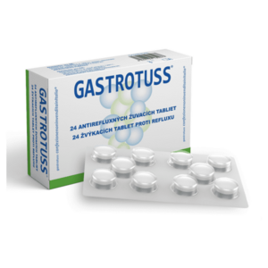 GASTROTUSS Žvýkací tablety proti refluxu 24 kusů obraz