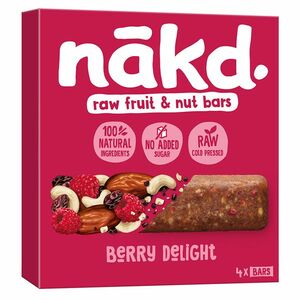 NAKD Berry delight ovocno oříškové raw tyčinky s malinami 4 x 35 g obraz