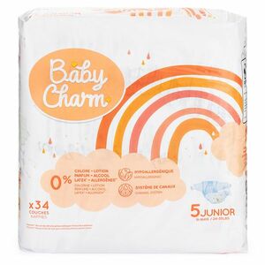 BABY CHARM Super Dry Flex Junior vel.5 pleny 11-16 kg 34 ks obraz