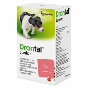 DRONTAL Junior pro psy suspenze + aplikátor 50 ml obraz