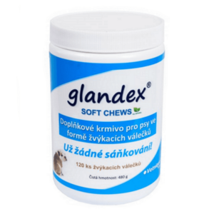 GLANDEX Soft chews žvýkací válečky pro psy a kočky 120 ks obraz