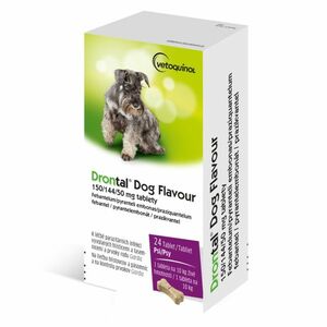 DRONTAL Dog flavour 150/144/50 mg pro psy 24 tablet obraz