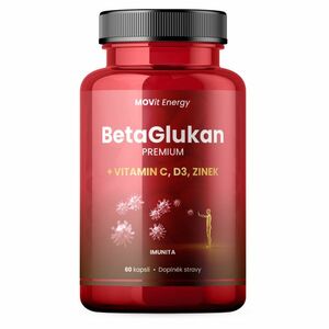 MOVIT ENERGY BetaGlukan 350 mg + vitamin C + D3 + zinek premium 60 kapslí obraz