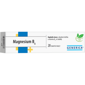 GENERICA Magnesium citrát B6 20 šumivých tablet obraz
