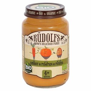 RUDOLFS Bio příkrm mrkev, dýně a brambory 4m+ 190 g obraz