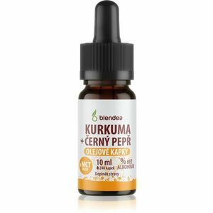 Blendea Kurkuma + černý pepř olejové kapky kapky pro podporu imunitního systému 10 ml obraz
