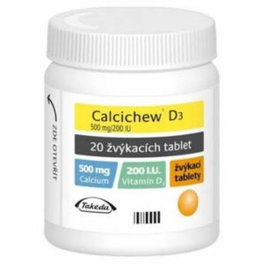 CALCICHEW D3 500mg/200IU žvýkací tablety 20 kusů obraz