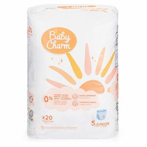 BABY CHARM Super Dry Flex Junior Pant vel. 5 kalhotkové plenky 12-17 kg 20 ks obraz