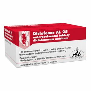 DICLOFENAC AL 25mg enterosolventní tablety 100 kusů obraz