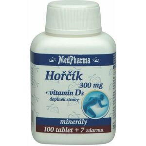 Medpharma Hořčík 300 mg + vitamín D3 107 tablet obraz