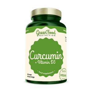 GREENFOOD NUTRITION Curcumin + Vitamin D3 60 kapslí obraz