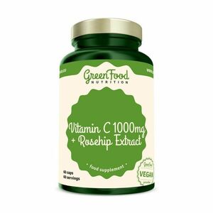 GreenFood Nutrition Vitamin C 1000 mg + extrakt ze šípků 60 kapslí obraz