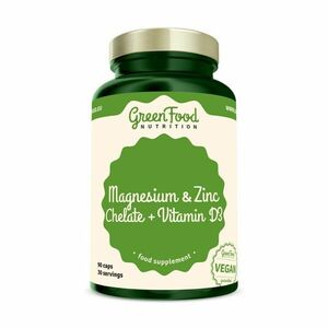 GreenFood Nutrition Magnesium & Zinc Chelate + Vitamin D3 90 kapslí obraz