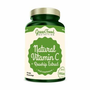 GreenFood Nutrition Natural Vitamin C + extrakt ze šípků 60 kapslí obraz