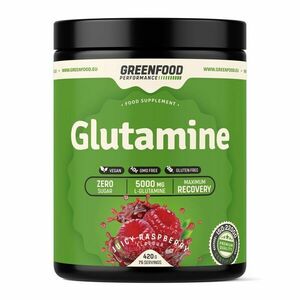 GreenFood Performance Glutamine Juicy malina 420 g obraz