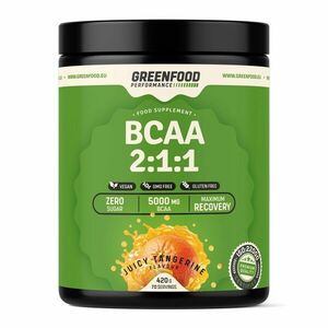 GreenFood Performance BCAA 2: 1: 1 Juicy mandarinka 420 g obraz