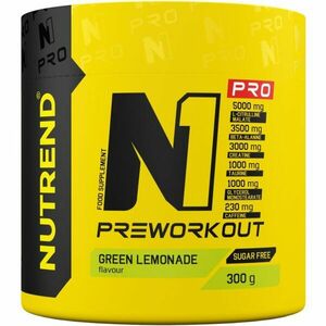 Nutrend N1 Pro podpora sportovního výkonu s kofeinem příchuť Green Lemonade 300 g obraz