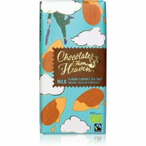 Chocolates from Heaven Mléčná čokoláda s mandlemi, karamelem a mořskou solí mléčná čokoláda v BIO kvalitě 100 g obraz