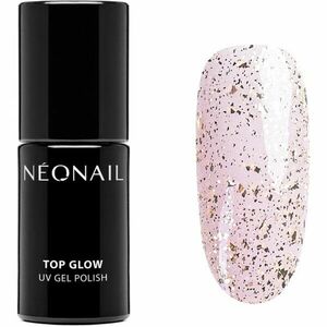 NEONAIL Top Glow vrchní lak na nehty s použitím UV/LED lampy odstín Gold Flakes 7, 2 ml obraz