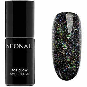NeoNail Top Glow vrchní lak na nehty s použitím UV/LED lampy odstín Multicolor Holo 7, 2 ml obraz