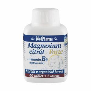 Medpharma Magnesium citrát Forte + vitamin B6 67 tablet obraz