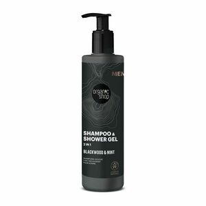 Organic Shop Pánský sprchový gel a šampon 2v1 Blackwood a máta 280 ml obraz