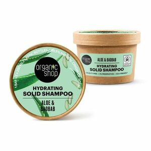 Organic Shop Hydratační tuhý šampon Aloe a baobab 60 g obraz