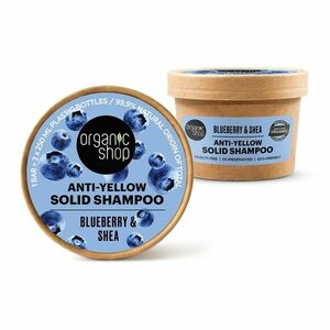 Organic Shop Tuhý šampon pro blond vlasy Borůvka a bambucké máslo 60 g obraz