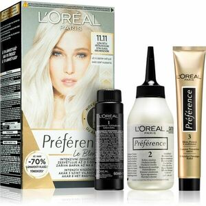L’Oréal Paris Préférence Le Blonding barva na vlasy pro zesvětlení vlasů odstín 11.11 Ultra-Light Cool Crystal Blonde 1 ks obraz