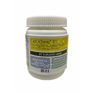 Calcichew D3 500 mg/200 IU 20 žvýkacích tablet obraz
