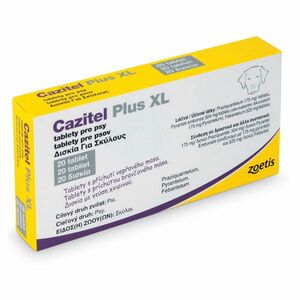 CAZITEL Plus XL tablety s příchutí vepřového masa pro psy 20 tablet obraz