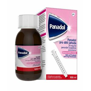 Panadol pro děti Jahoda 24 mg/ml perorální suspenze 100 ml obraz