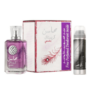 Lattafa Mahasin Crystal Violet - EDP 100 ml + deodorant ve spreji Najdia 50 ml obraz