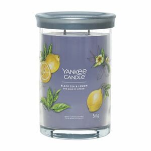 Yankee Candle Aromatická svíčka Signature tumbler velký Black Tea & Lemon 567 g obraz
