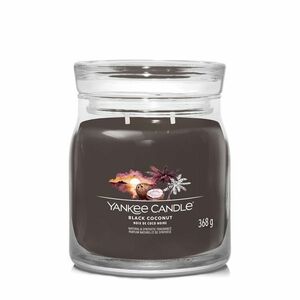 Yankee Candle Aromatická svíčka Signature sklo střední Black Coconut 368 g obraz
