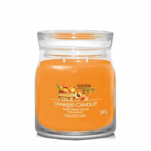 Yankee Candle Aromatická svíčka Signature sklo střední Farm Fresh Peach 368 g obraz