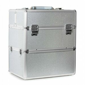 Kosmetický kufřík SENSE 2v1 - glitter, stříbrný obraz