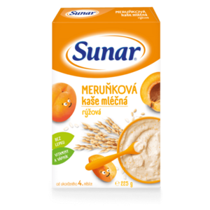 Sunar Meruňková kaše mléčná rýžová 225 g obraz