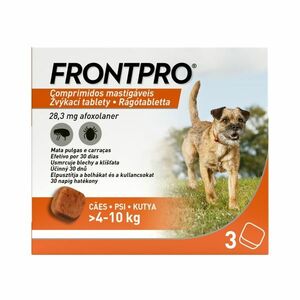 FRONTPRO Žvýkací tablety pro psy 4-10 kg 28, 3 mg 3 tablety obraz