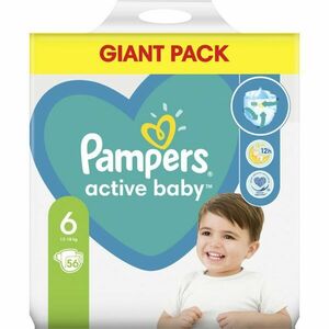 Pampers Active Baby Size 6 jednorázové pleny 13-18 kg 56 ks obraz