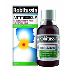 Robitussin ANTITUSSICUM na suchý dráždivý kašel 7, 5 mg/5 ml sirup 100 ml obraz